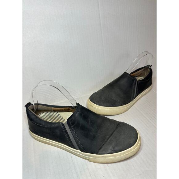 Taos Size 8 Twin Gore Lux Walking Shoes Slip On Leather Sneakers Black Casual - Picture 2 of 11